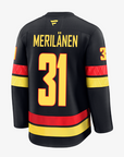 Vancouver Canucks Fanatics Premium Name & Number Black Skate Jersey