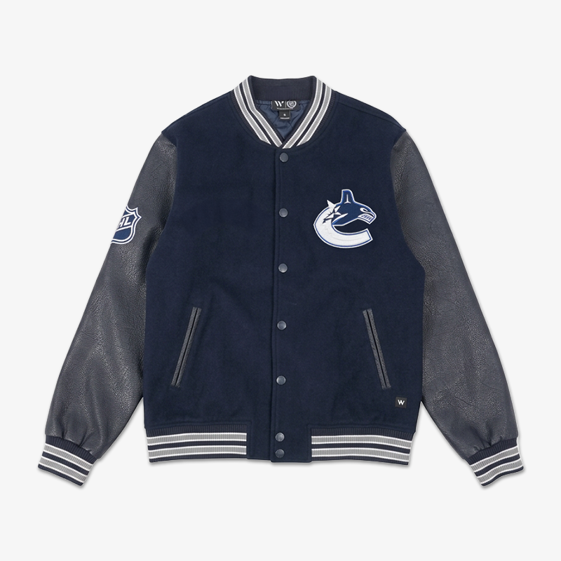 Vancouver Canucks Signature Collection Unisex Heritage Varsity Bomber