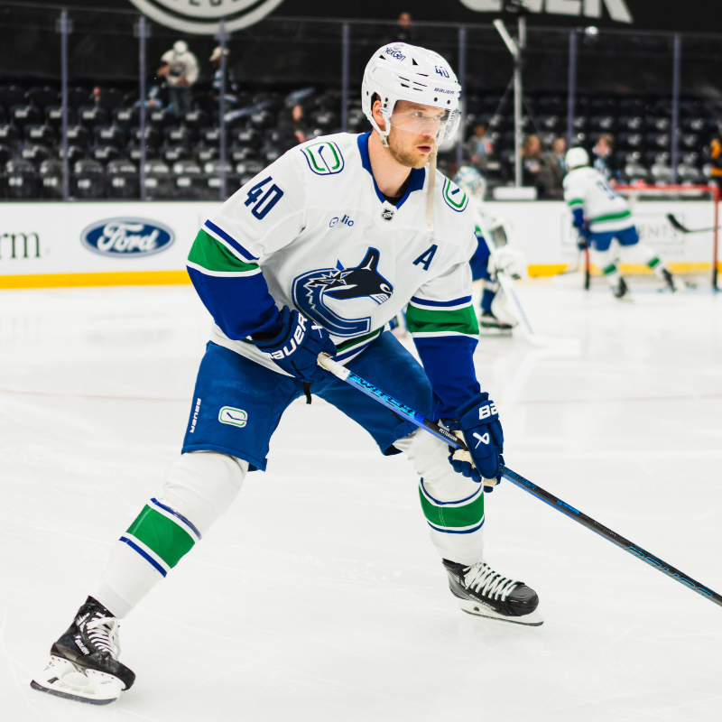 Elias Pettersson &quot;A&quot; 2024-2025 Game Worn Away Set 2 Jersey