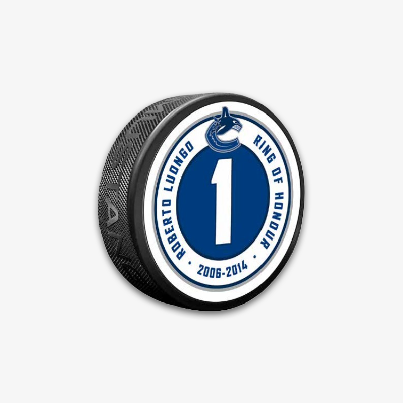 Vancouver Canucks Luongo Ring of Honour Puck