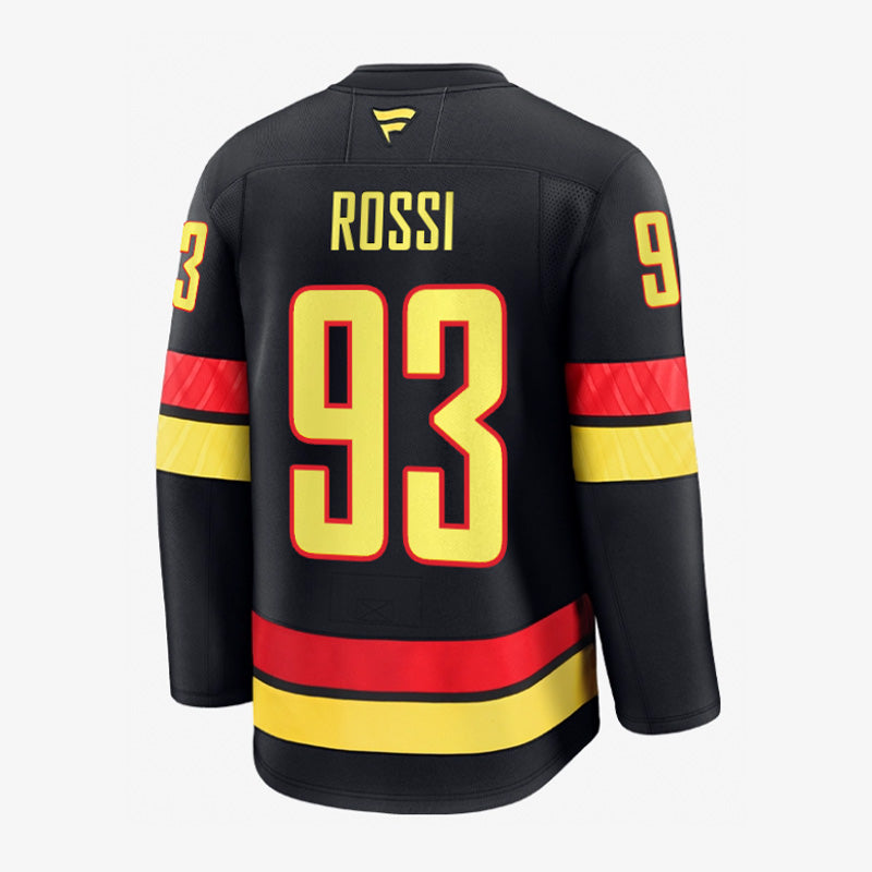 Vancouver Canucks Fanatics Premium Name &amp; Number Black Skate Jersey
