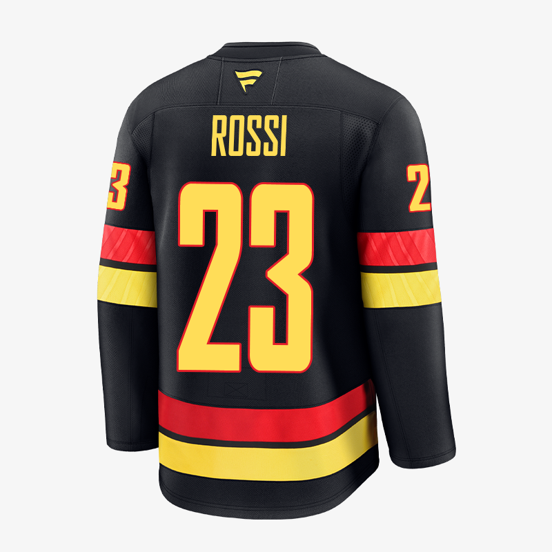 Vancouver Canucks Fanatics Premium Name &amp; Number Black Skate Jersey