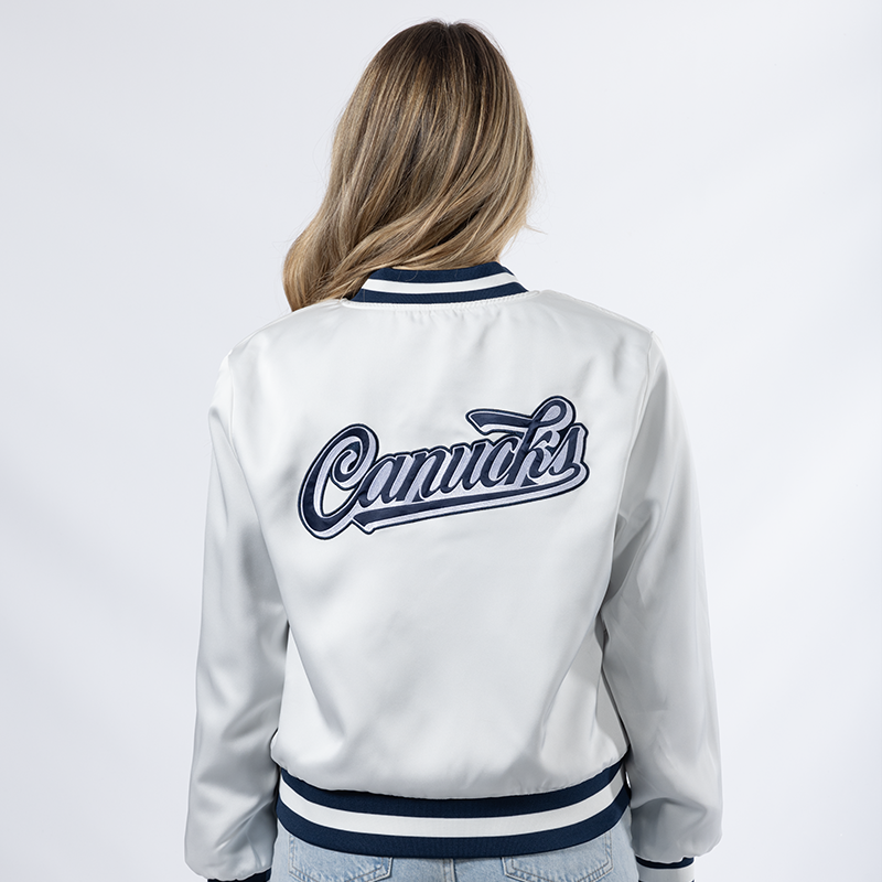 Vancouver Canucks Wild Collective Women&#39;s Reversible Sherpa Bomber