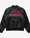 Vancouver Canucks Signature Collection Women's Reversible Sherpa Black Skate Bomber Jacket