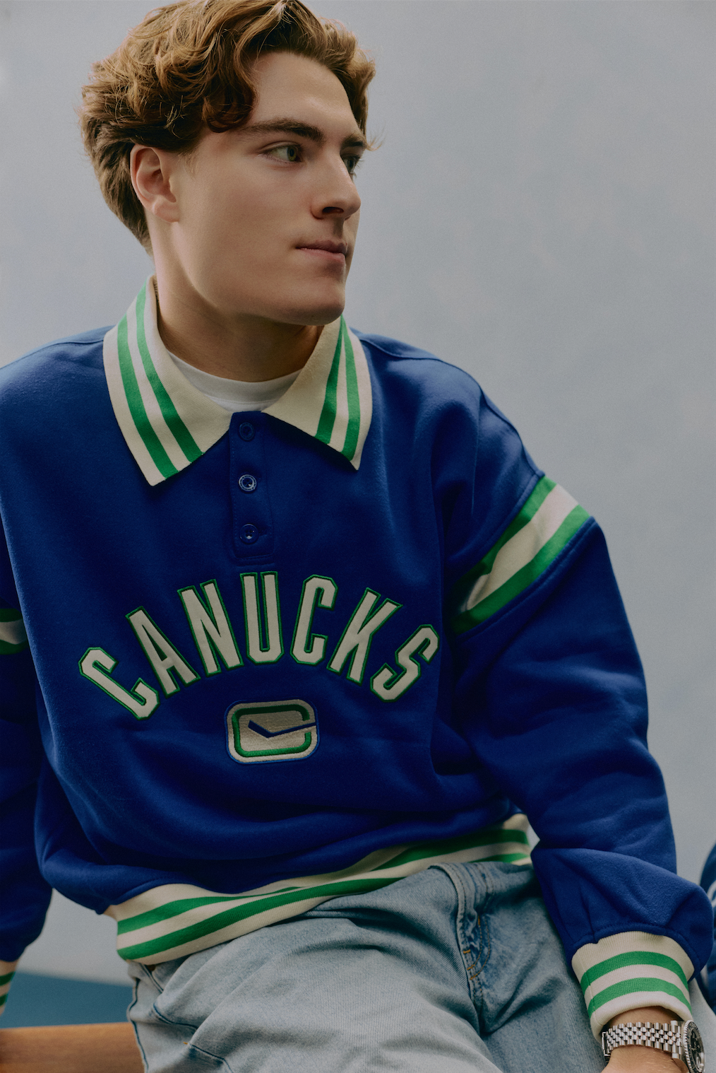 Vancouver Canucks Signature Collection Unisex Fleece Polo