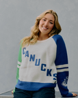 Vancouver Canucks Signature Collection Women's Two Tone Knit Orca Sweater
