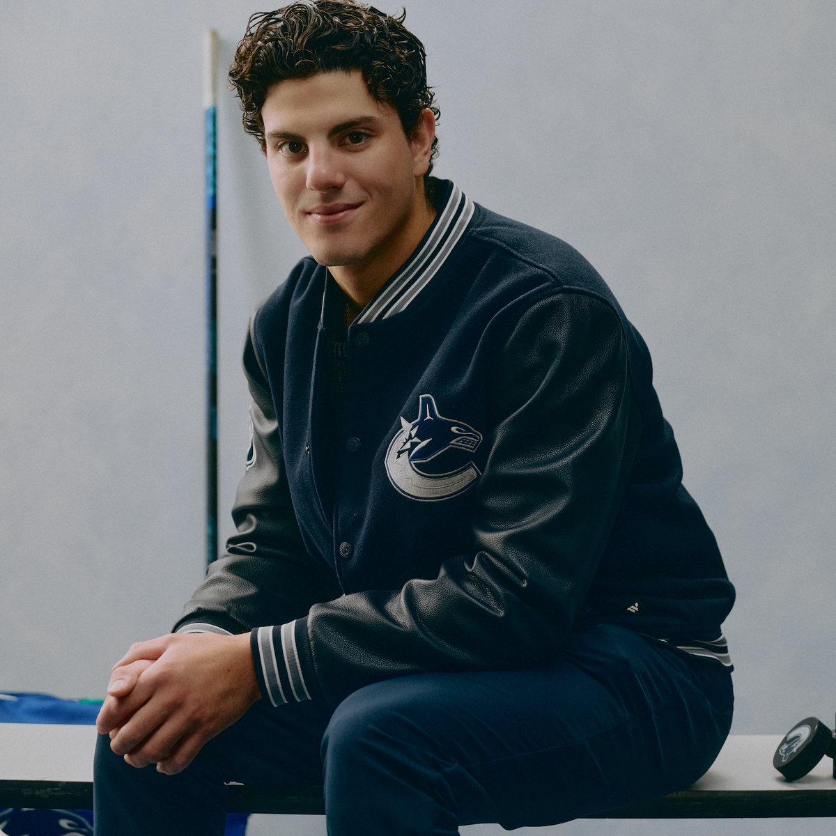 Vancouver Canucks Signature Collection Unisex Heritage Varsity Bomber