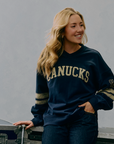 Vancouver Canucks Signature Collection Womens Heritage Crewneck