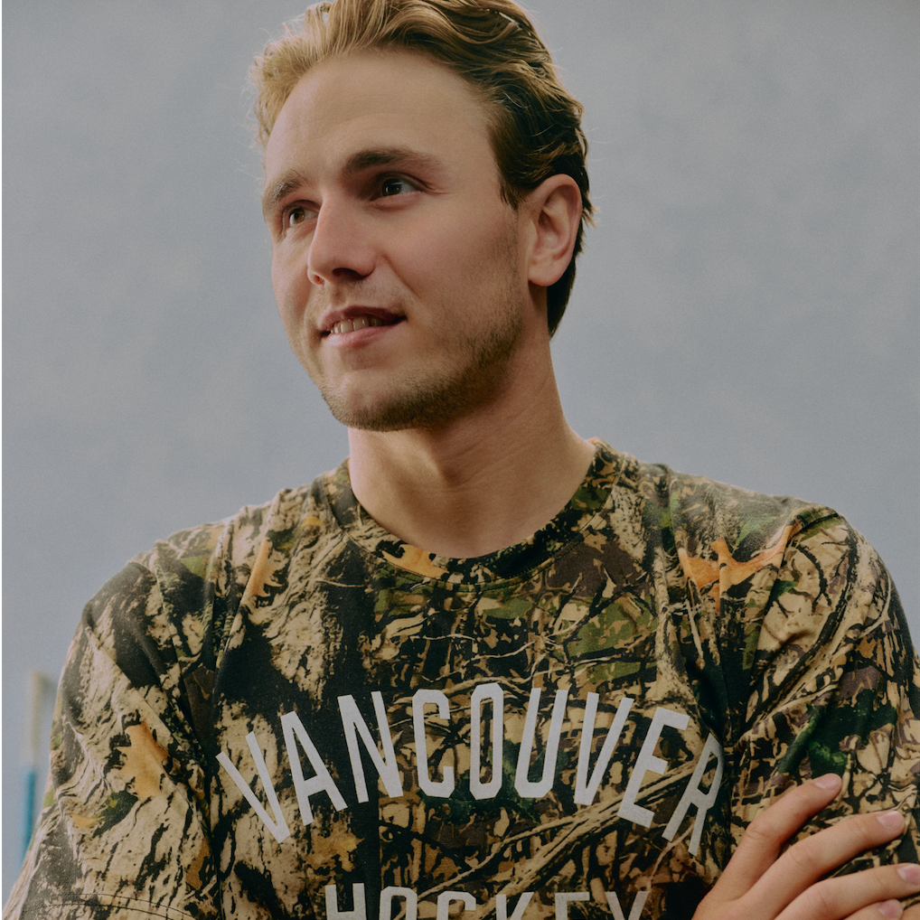 Vancouver Canucks Sportiqe Van Hockey Camo Skate T-Shirt