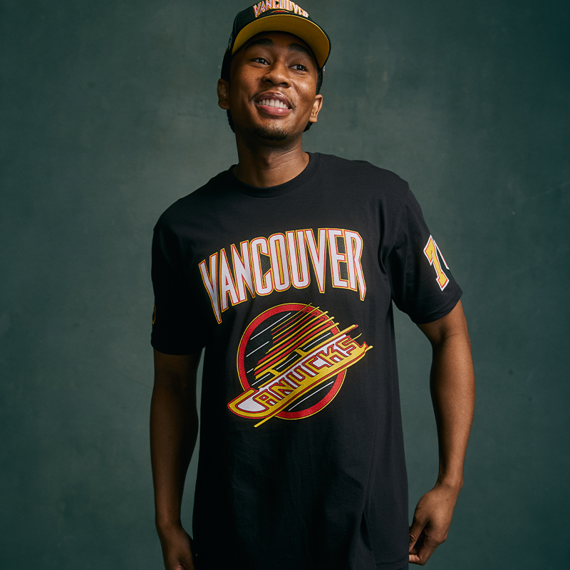 Vancouver Canucks X Grizzlies Black Vintage Skate T-Shirt