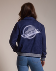 Vancouver Canucks Wild Collective Ladies Suede Bomber