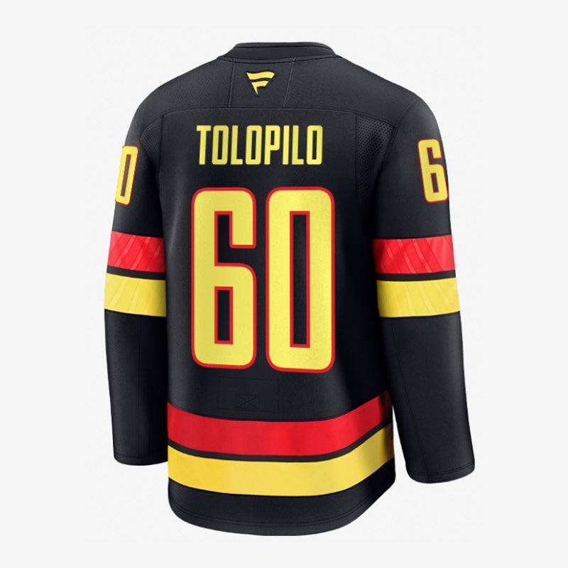 Vancouver Canucks Fanatics Authentic Pro Name &amp; Number Black Skate Jersey