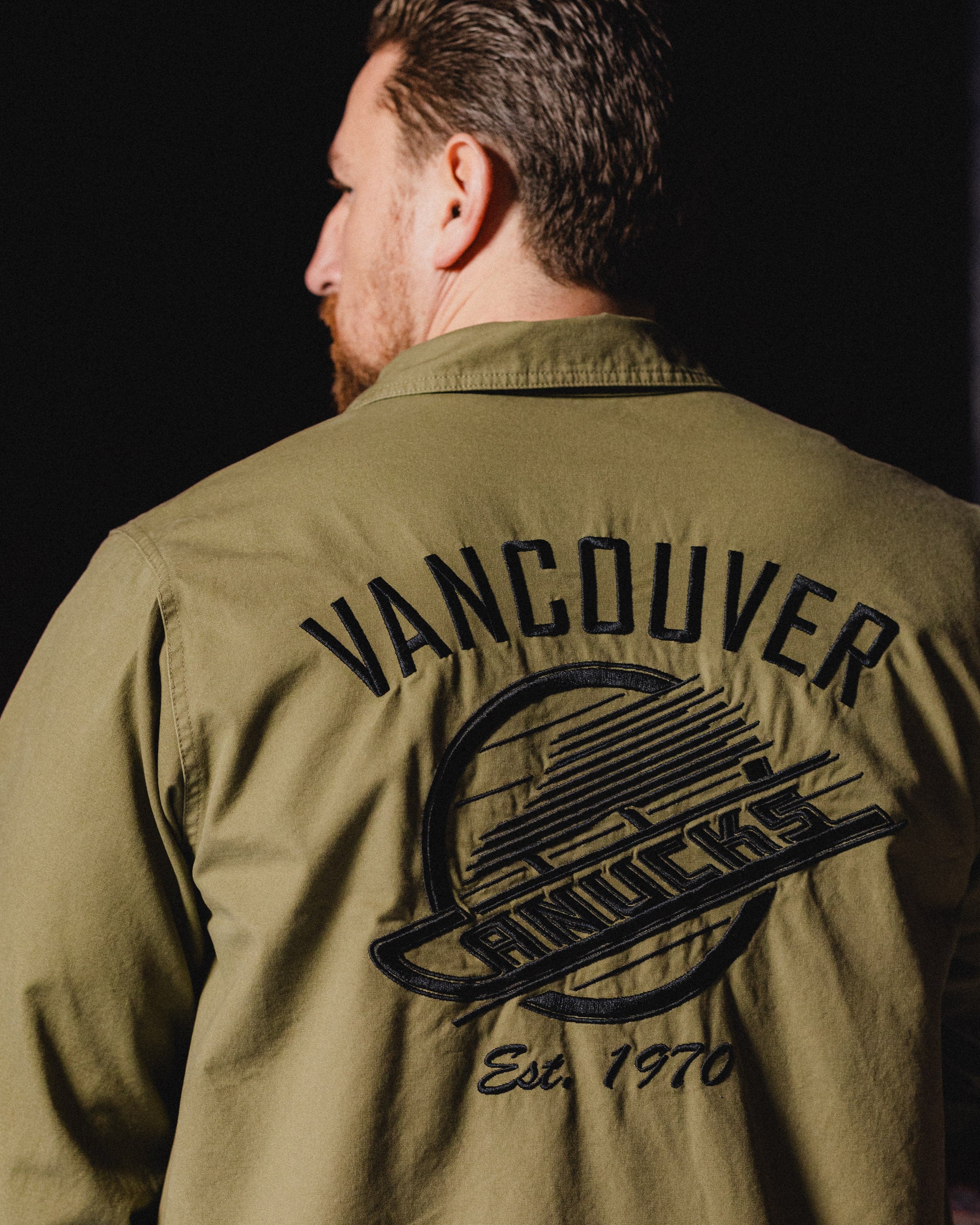 Vancouver Canucks Thunderwear Army Skate Jacket