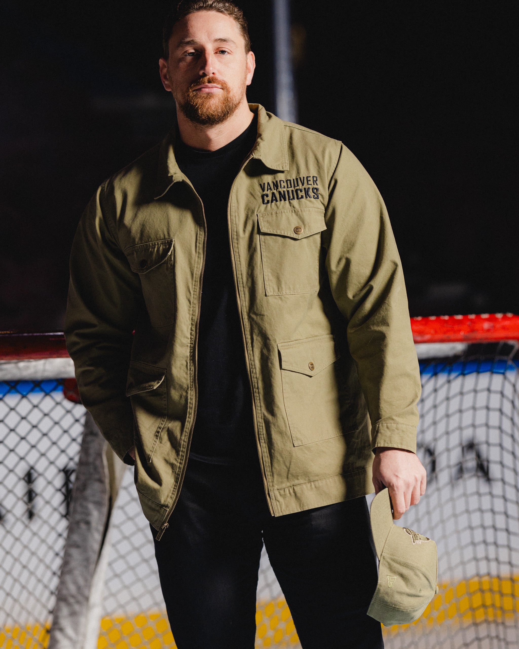 Vancouver Canucks Thunderwear Army Skate Jacket