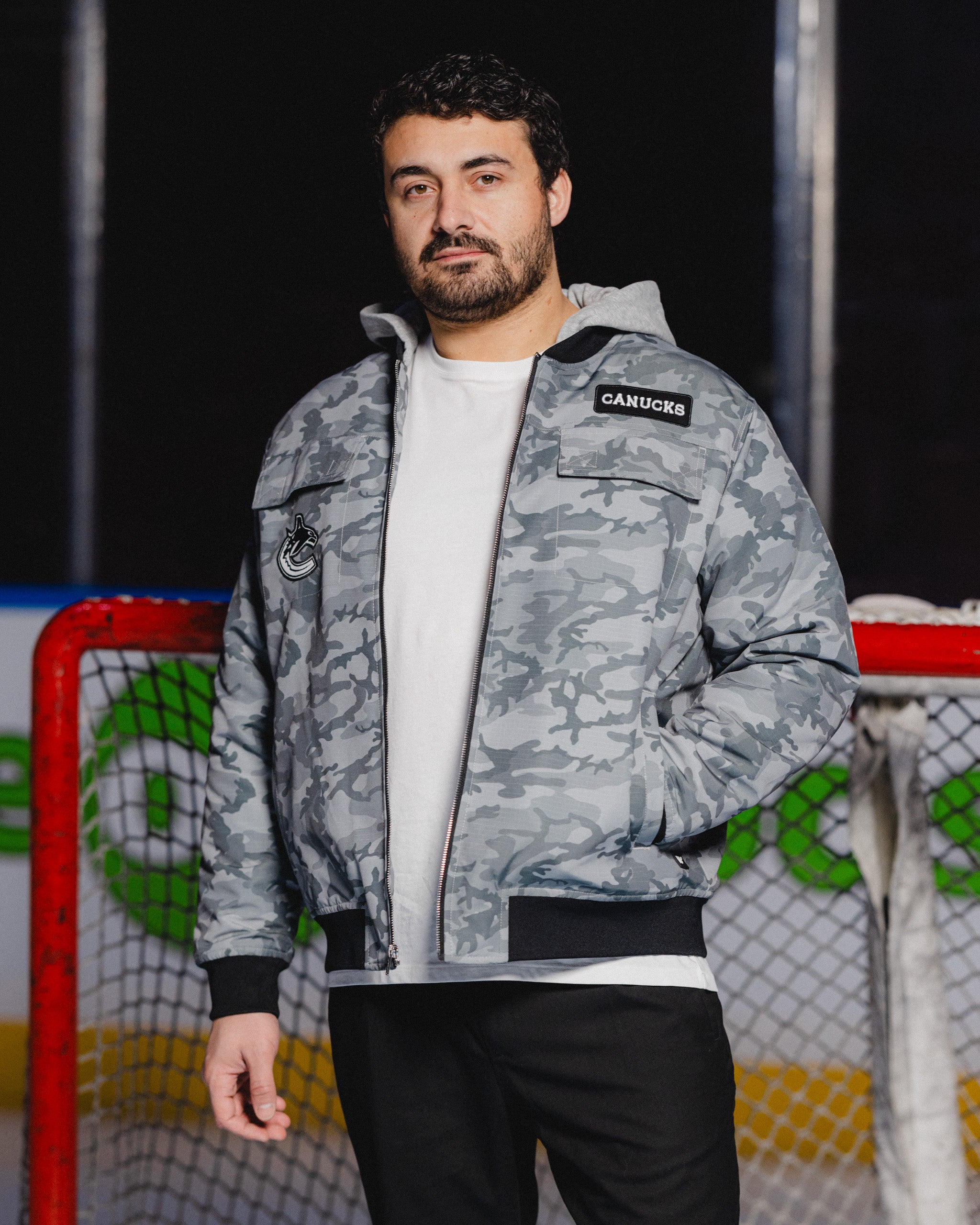 Vancouver Canucks Camo Bomber