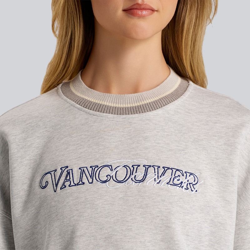 Vancouver Canucks x lululemon Women's Pacific Script Grey Orca Crewneck