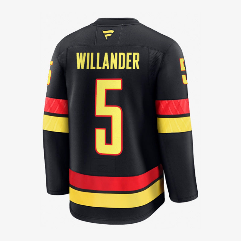 Vancouver Canucks Fanatics Authentic Pro Name &amp; Number Black Skate Jersey