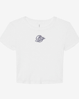 Vancouver Canucks Women's White Crop Skate Tee