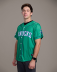 Abbotsford Canucks Green Baseball Jersey