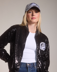 Vancouver Canucks Black Sequin Skate Jacket