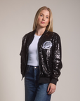 Vancouver Canucks Black Sequin Skate Jacket