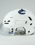 Brock Boeser CCM Super Tacks X Used White Helmet
