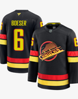 Vancouver Canucks Fanatics Premium Name & Number Black Skate Jersey