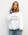 Vancouver Canucks x Line Change Womens White Court Crewneck