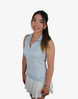 Vancouver Canucks TravisMathew Ladies Light Blue Orca Polo Tank