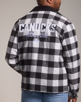 Vancouver Canucks Wild Collective Flannel Zip Shacket