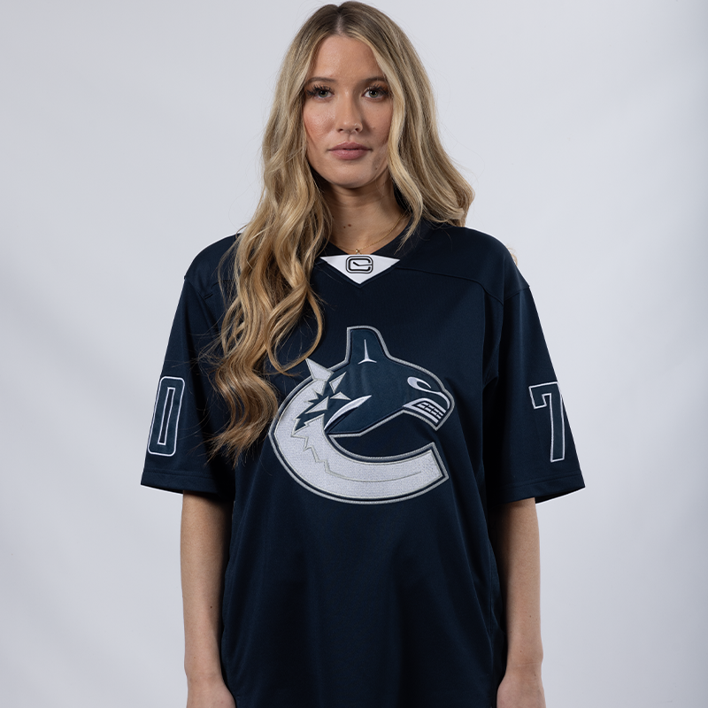 Vancouver Canucks Blue Football Tee