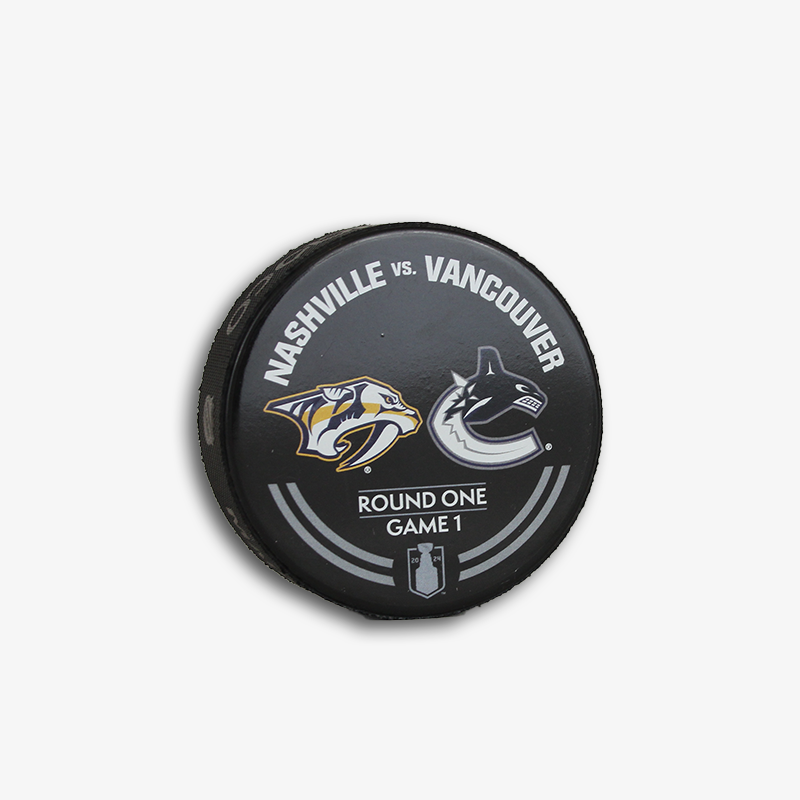 Vancouver Canucks Round 1 Game 1 Playoff Puck