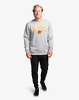 Vancouver Canucks New Era Crossover Grey Chenille Skate Crewneck