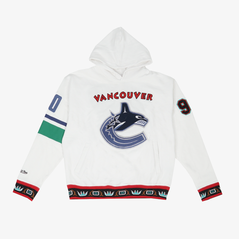 Vancouver Canucks X Grizzlies White Oversized Orca Hoodie