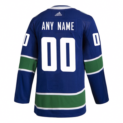 Vancouver Canucks Adidas Pro Custom Name & Number Jersey