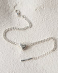 Vancouver Canucks Silver Slider Heart Charm Chain Bracelet