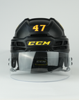 Noah Juulsen CCM Super Tacks X Used Matte Black Helmet