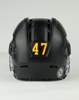 Noah Juulsen CCM Super Tacks X Used Matte Black Helmet