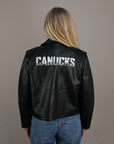 Vancouver Canucks Women's Biker Jacket