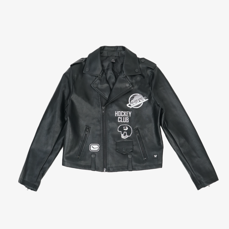 Vancouver Canucks Women&#39;s Biker Jacket