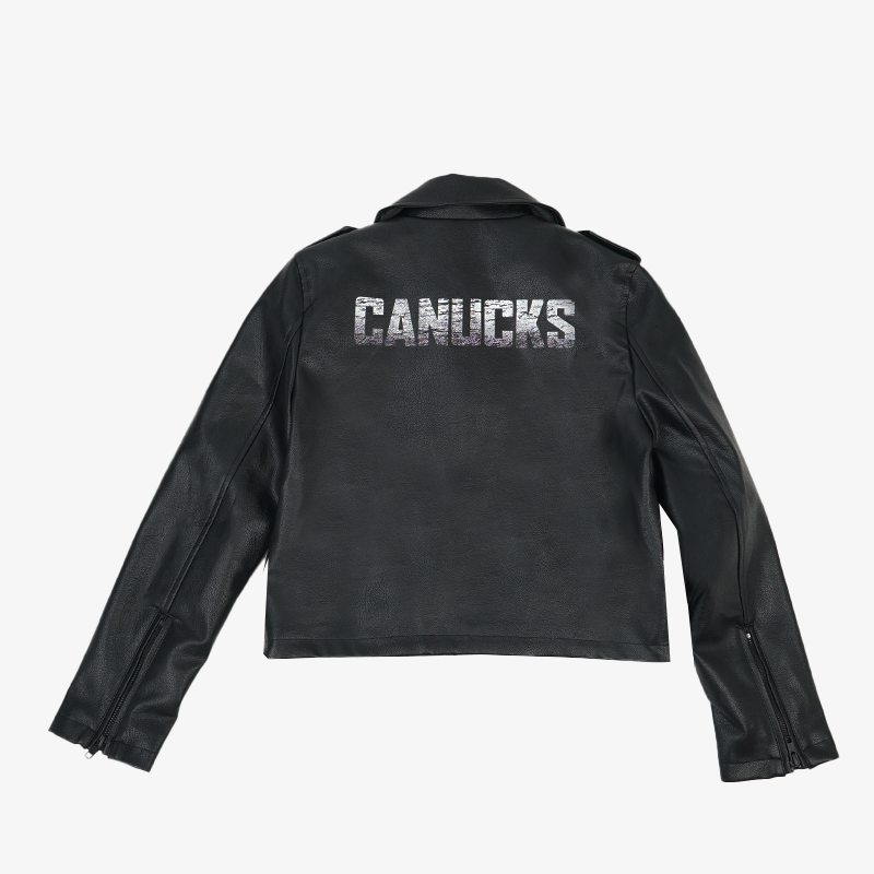 Vancouver Canucks Women&#39;s Biker Jacket