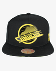 Vancouver Canucks Mitchell & Ness Black & Yellow Skate Snapback