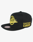 Vancouver Canucks Mitchell & Ness Black & Yellow Skate Snapback