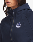 lululemon x Fanatics Ladies Scuba Navy Oversized 1/2 Zip Hoodie