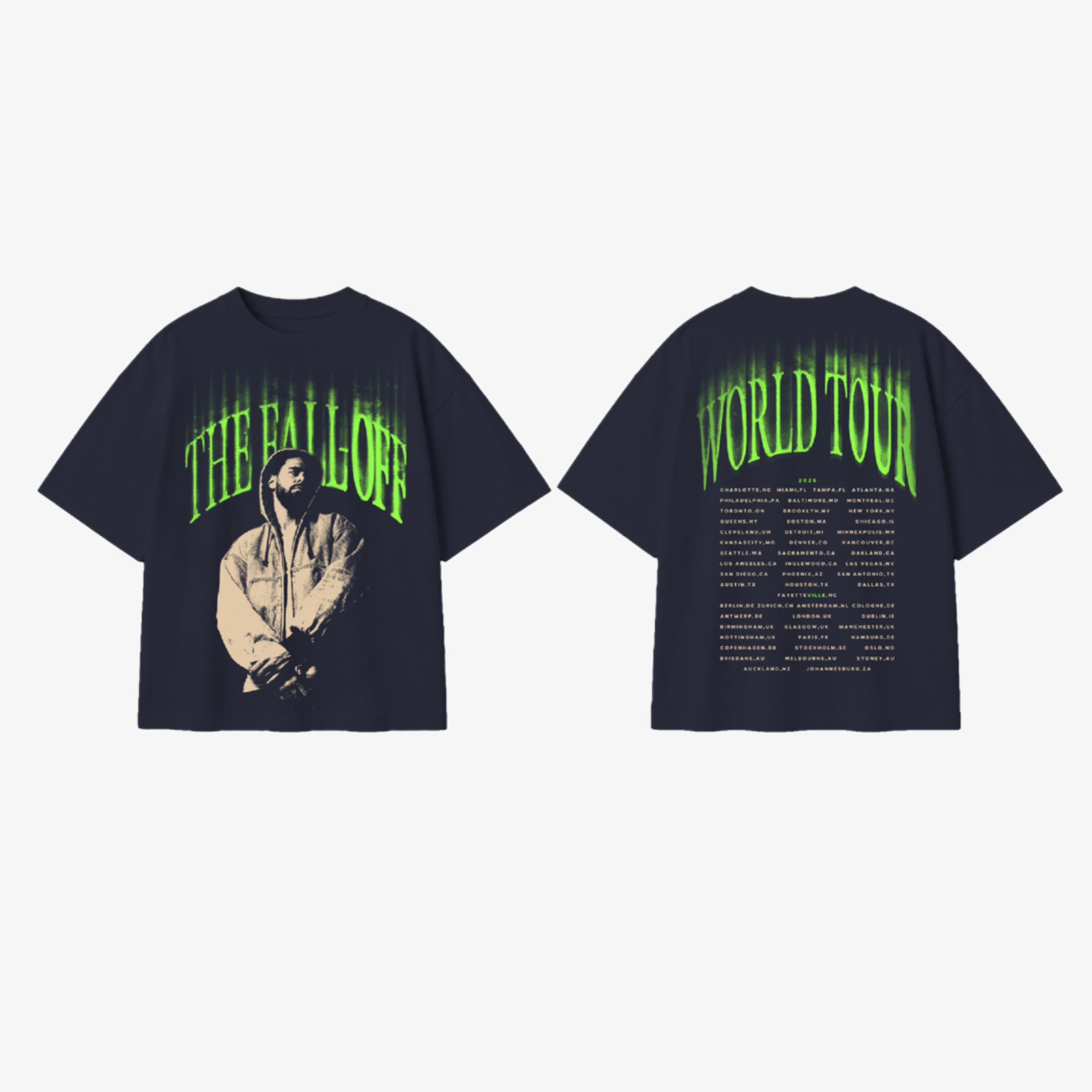 J. Cole Neon Face Tee