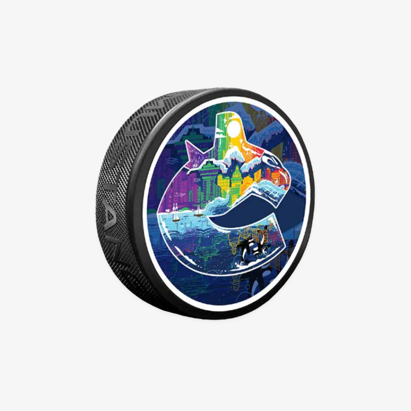 Vancouver Canucks Pride 2024 Textured Puck
