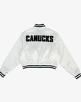 Vancouver Canucks White Satin Orca Jacket