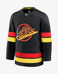 Vancouver Canucks Fanatics Premium Blank Black Skate Jersey