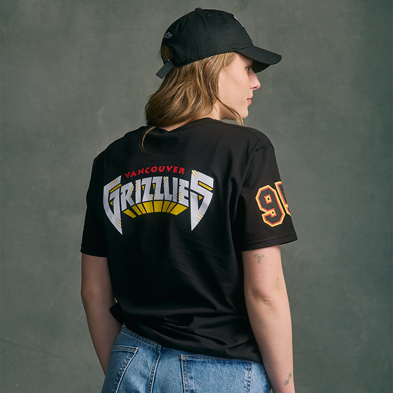 Vancouver Canucks X Grizzlies Black Vintage Skate T-Shirt