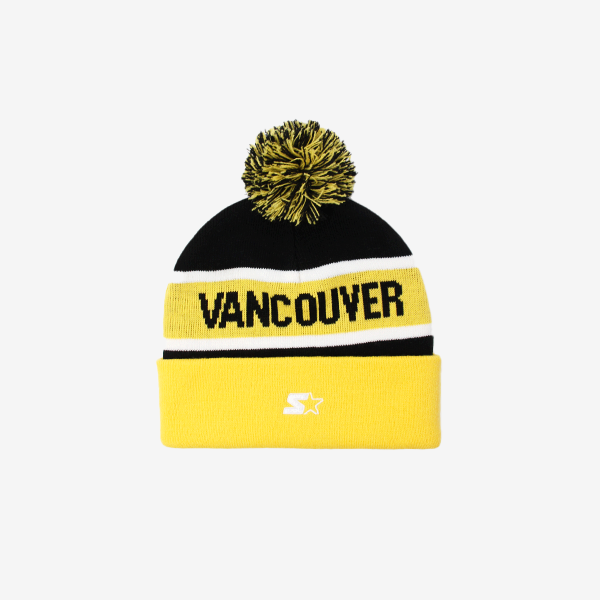 Vancouver Canucks Starter Yellow Skate Pom Knit
